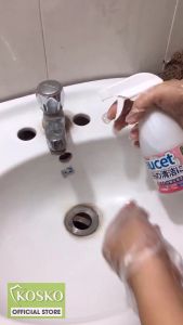 Tẩy cặn canxi nhà tắm KOSKO tẩy rửa nhà vệ sinh vòi nước vách kính bồn cầu gạch men hiệu quả trong 1 lần xịt