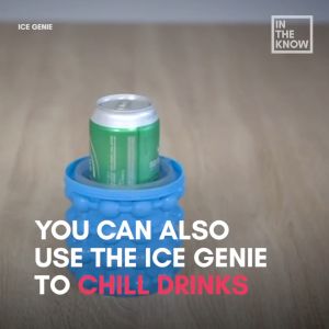ALUMIPH Ice Cube Maker Genie: Revolutionary Space-Saving Bucket for Chilling Bourbon Whiskey Cocktail Beverages Blue