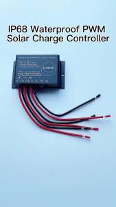 10A 20A 12v 24v waterproof PWM solar charge controller regulator IP68 with cable