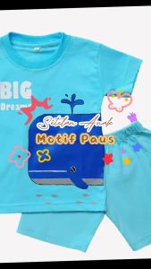 Setelan Kaos Anak Laki-Laki & Celana Pendek Usia 1-6 Tahun