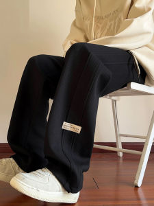 Quần Thể Thao Nữ Màu Đen Rộng Rãi Quần Ống Rộng Quần Dài Thường Ngày Quần Dài Mùa Thu Đông Quần Dài Thoải Mái Quần Dài Rộng Rãi