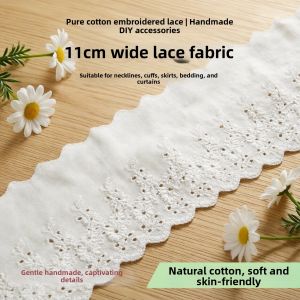 TEKANAI | Embroidered Lace Cotton Fabric Trim 11cm