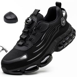 รองเท้านิรภัยหัวเหล็กผู้ชาย รองเท้าทํางานกันกระแทก ป้องกันกระดุม รองเท้านิรภัยกลางแจ้งสําหรับงานก่อสร้างจากโรงงาน