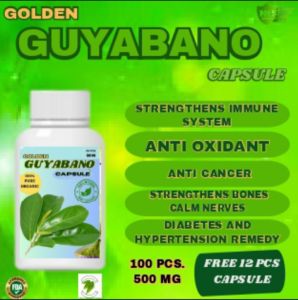 ORIGINAL PURE ORGANIC GUYABANO LEAVES CAPSULE 100pcs+FREE 12 PCS. CAPSULE 100% Pure and Natural