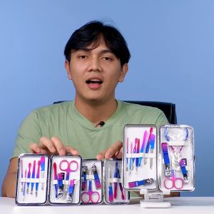 7 / 10/ 12 pcs PELANGI Set Gunting Kuku Bahan Stainless Steel Manicur