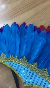 Hiasan Kepala Bulu Indian Dayak Mahkota Bulu Warna Accecoris Karnaval Adat Papua Bando Karnaval Anak Dewasa Topi Bulu