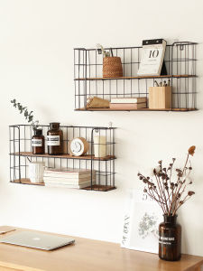 ตู้ครัวแบบติดผนังสองชั้นทำจากเหล็ก ไม่ต้องเจาะรู ชั้นวางเครื่องปรุงรส ชั้นวางของในห้องน้ำ อุปกรณ์จัดระเบียบในบ้าน