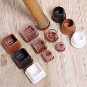 8pcs Transparent Table Chair Leg Cover Floor Protectors TPE Soft Rubber For Furniture Foot Legs Noise-Free No scratches