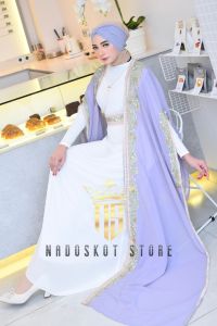 Abaya Bordir Modern Bahan Ceruti Sudah Satu Set Iner Turban dan Belt Viral Lebaran Pesta