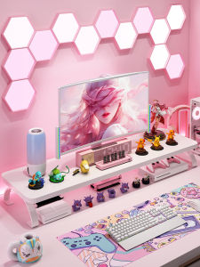 Desktop Computer Monitor Riser Stand Office Keyboard Support Base Bracket Heat Dissipation Screen Bottom Bracket