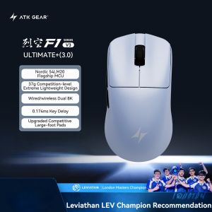 ATK Blazing Sky F1V2 V3 Ultimate Wireless Gaming Mouse Dual Mode Lightweight PAW3950 Ultra Dual 8KHz Low Latency Ergonomic Mouse
