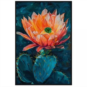 Tranh phong thủy hoa xương rồng tranh treo tường tranh dán tường sơn dầu in canvas. CGI - 517