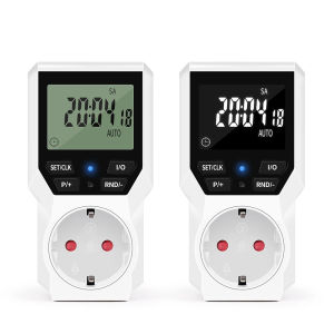 EU Countdown Socket 16A/3680W LCD display Timer Switch 10 Group Timing Smart Socket