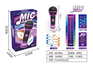 Juego de Karaoke huevo de la suerte emocionante agarrar el micrófono mal cantantes tarjetas líricas para la familia multij