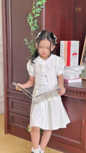 MARVES Jihyo Dress Setelan Baju Rok Anak Perempuan Korean Style Bahan Knit Usia 2 Hingga 14 Tahun