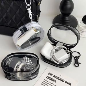 Kotak Penyimpanan Data Kabel Charger Pouch Keychain Mini Bag untuk simpan Headset Kosmetik Bonekamini dan Lain-Lain