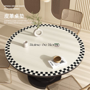 Chống Thấm Nước Chống Dầu Bàn Ăn Tròn Thảm Sang Trọng Cảm Giác Pvc Khăn Trải Bàn Dễ Dàng Vệ Sinh Không Giặt Chịu Nhiệt Tấm Bảo Vệ