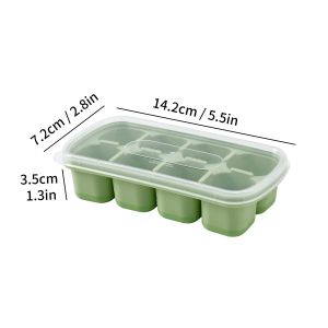 WORTHBUY | Khay Làm Đá Nhựa 8 Ngăn Có Nắp Tái Sử Dụng Được Thân Thiện Với Môi Trường Dùng Cho Rượu Whisky Và Làm Mát Phụ Kiện Cần Thiết Cho Quầy Bar Nhà Bếp