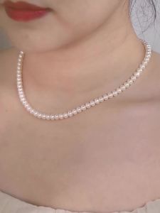 Fashion OT Clasp Pearl Necklace 5-6mm L