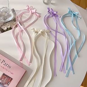 ALENADAY - Jepit Rambut Korea Pita Kecil Double Panjang Jepitan Fashion Anak & Wanita Dewasa ACC11