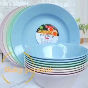 12 PCS PIRING TEBAL ANTI PECAH / piring makan tebal kuat 9 inch terlaris