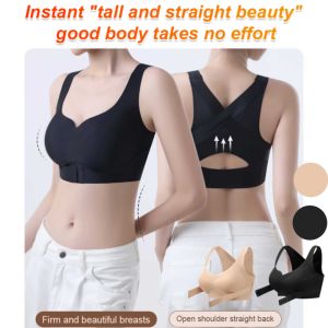 Front Buckle Push-Up Bra/ WomenS High-Quality Breast Lift/Lifting And Anti-Sagging Sports Bra/Back Shaping Seamless Bra/Push-Up Correction Seamless Bra/Breathable And Non-Stuffy Correction And Body Shaping前扣聚拢矫姿外扩内衣