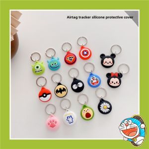 Cartoon Silicone Protective Case for Apple AirTag Hanging Pet Tracker Collar Mickey Couple Compatible Soft Shell Keychain