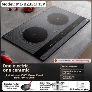 Midea | Dual Head Embedded and Countertop Electric Stove 3500W High Power