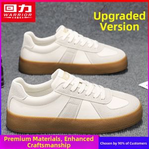 Warrior | Mens Autumn Soft Sole Sporty White Slip-on Sneakers