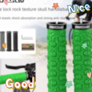 Tay Nắm Xe Đạp Chống Trượt Skull Lock-On Chất Liệu TPE Dành Cho Xe Đạp Leo Núi Xe Đạp Bánh Cố Định Phụ Kiện Đạp Xe