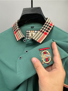 ผู้ชายฤดูร้อนใหม่ปักเสื้อโปโลแขนสั้นแบรนด์หรูอินเทรนด์ Casual เสื้อยืด Breathable TOP เสื้อผ้าผู้ชาย