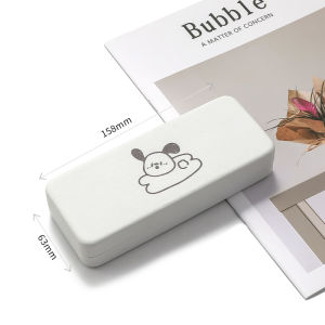 Portable Womens Eyeglasses Case Cute Student Simple High Aesthetic Anti-Fall Pressure Resistant Myopia Glasses Storage Box