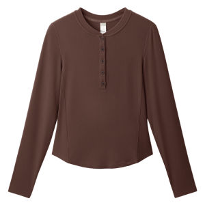 Beneunder | Womens Long Sleeve T-Shirt Henry Style Half Open Collar Base Layer Autumn Winter Slim Fit Warm Low Neck White Top