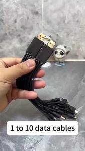 10 in 1 USB Mobile Charger Multi-function Pin Charging Cable Wire Charging Line to Multi Plug Charging Cable Universal Charging Cable