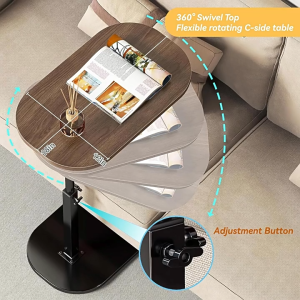 TRAVELCUL Adjustable Side Table Small Coffee Table Sofa Side Table Lifting Table