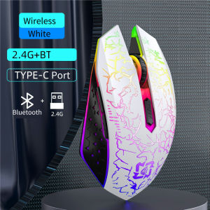 Kebidumei | KEBIDUMEI Wireless Bluetooth Mouse 1600DPI RGB Gaming Mouse Rechargeable 6 Buttons Silent Office Mice For MacBook Tablet Laptops