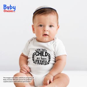 Baby Onesies PH For This Child We Have Prayed Statement Baby Onesie Newborn Baby Girl Baby Boy Baby Shower Gift