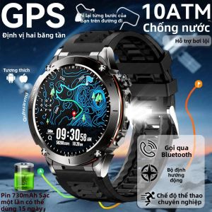 Đồng Hồ Thông Minh GPS Ultra 2025 Mới Dành Cho HUAWEI IOS Chống Nước 10ATM Hỗ Trợ GNSS Kép La Bàn Thể Thao Quân Sự Dành Cho Nam Có Chức Năng Gọi Bluetooth Hai Chiều