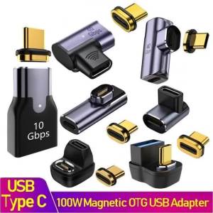Bộ Chuyển Đổi USB Type-C Từ Tính 100W Hỗ Trợ OTG Tốc Độ 40Gbps Sạc Nhanh Thunderbolt Hub USB 3.0 Dành Cho MacBook iPhone iPad