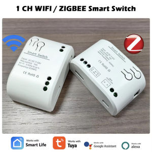 Zigbee / WIFI 1 Channel Tuya Remote Control Smart Switch Relay Module Dry Contact NO NC COM Inching Timer for Light Motor Alexa