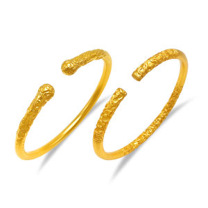 Vietnam Placer Gold Black Myth Wukong Bracelet Men and Women Gold-Plated Qi Tian Da Sheng Ruyi Golden Hoop Stick Tight Hoop Mantra Open-End Bracelet