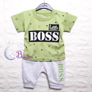 BOBOBAM  BAJU BAYI LAKI LAKI SETELAN ANAK COWO LUCU STELAN COWOK 6 12 BULAN KEREN TRENDY KEKINIAN BOSS