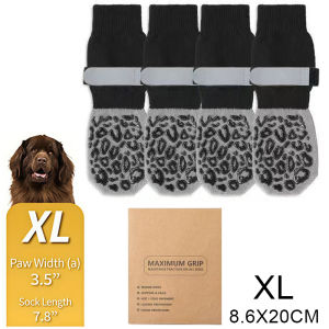 Non Slip Dog Socks with Grippers Prevent From Licking PawsAnti-Slip Dogs Grip Socks for Senior Dogs on Hardwood Floor 2Pairs