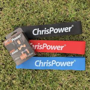 ChrisPower ยางยืดบริหารร่างกายMiniBands 3P/S (1 กล่อง บรรจุ 3 ชิ้น) ขนาด 27.5x0.8 Color R-BL-BK (280)
