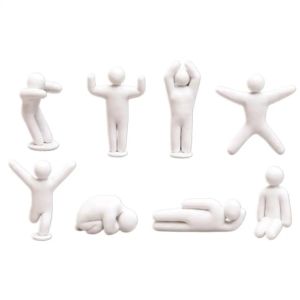 8 Paintable Multi Poses Mecha Chameleon 3D Printed Figures Unpainted PLA Miniatures Christmas Hanging Ornament for DIY Art