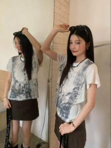 Mixd | Áo Thun Tay Ngắn In Màu Trắng Form Rộng