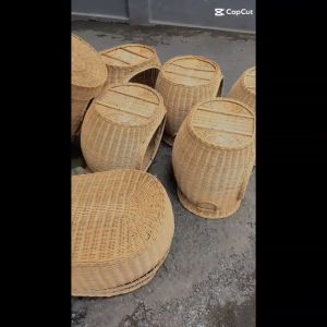 Rumah Kucing / Kandang Tempat Tidur Kucing Tingkat Rotan Asli FREE BANTAL