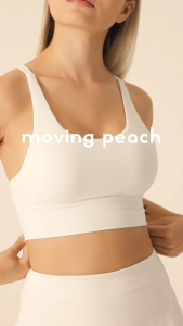Moving Peach Women Sports bra Medium Support Shockproof Running Bra Soft Removable Bra Cups Top Fitness Yoga Dance Daily wear ABO(upgraded)
