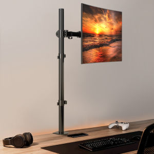 Zhiercheng Double Section Computer Monitor Stand Height Adjustable Extended Length Desktop 360 Degree Rotation Support