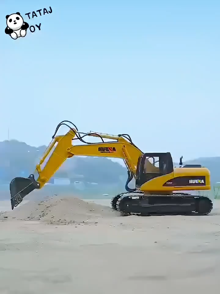 Tatajoy Excavator Remote Control Besar 15 Channel 3-in-1 Ekskavator Paduan Bor Tanah Kendaraan Rekayasa Pengambil Kayu RC Penggali Crawler 2.4Ghz RC Excavator RC Construction Crane